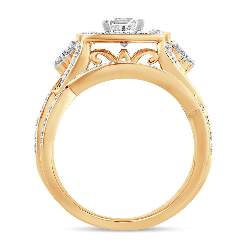 2.00 ct Diamond Bridal Ring in 14K Gold