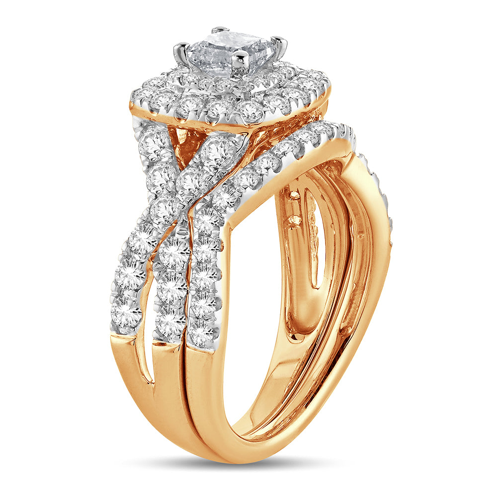 2.00 ct Diamond Bridal Ring in 14K Gold