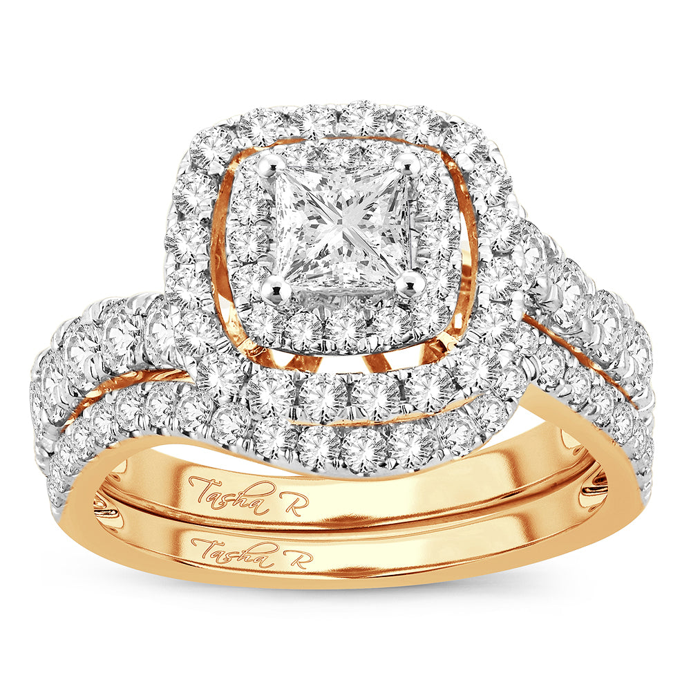 2.00 ct Diamond Bridal Ring in 14K Gold