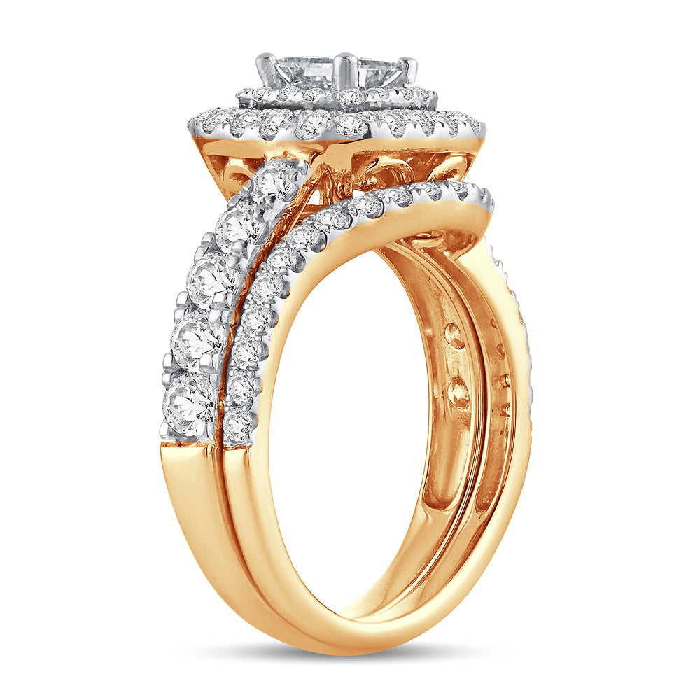 2.00 ct Diamond Bridal Ring in 14K Gold