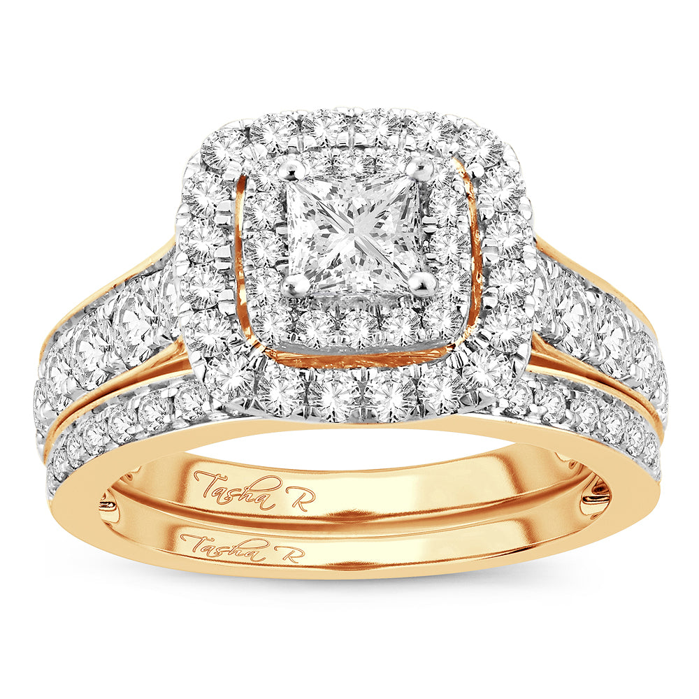 2.02 ct Diamond Bridal Ring in 14K Gold