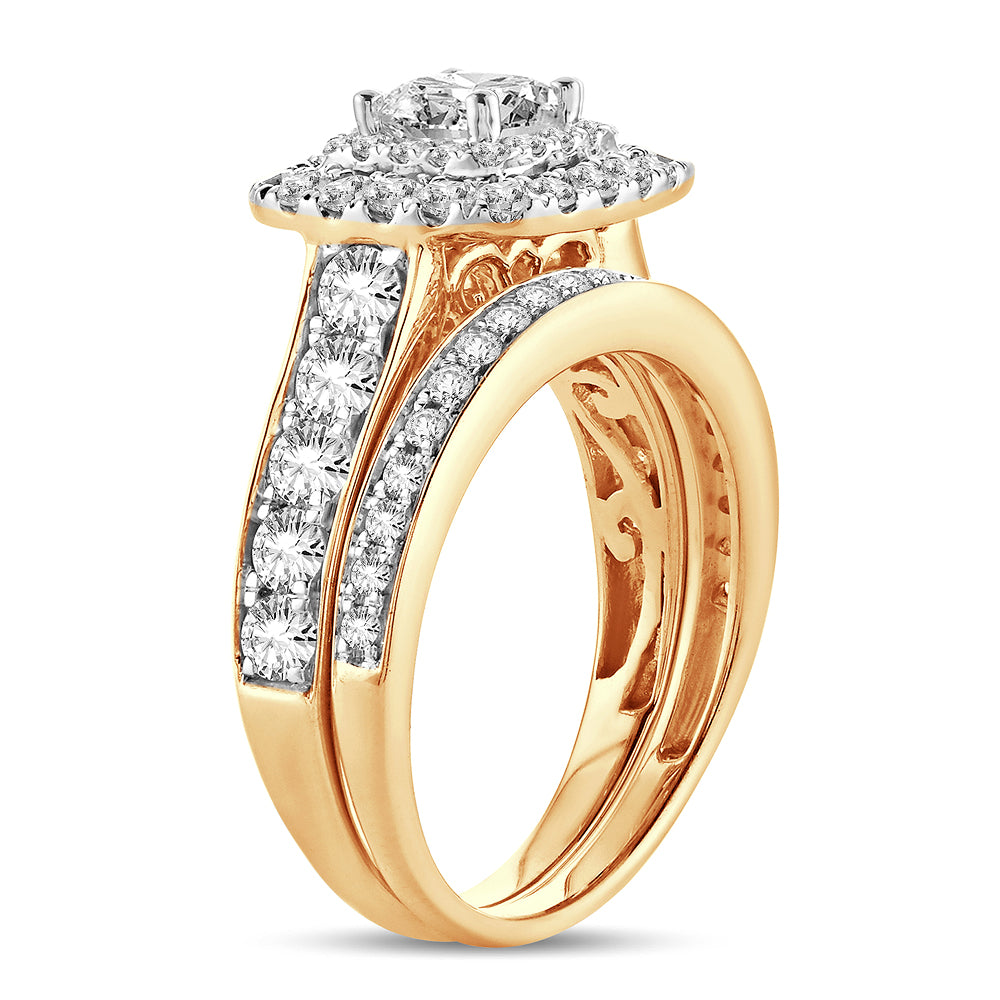 2.02 ct Diamond Bridal Ring in 14K Gold