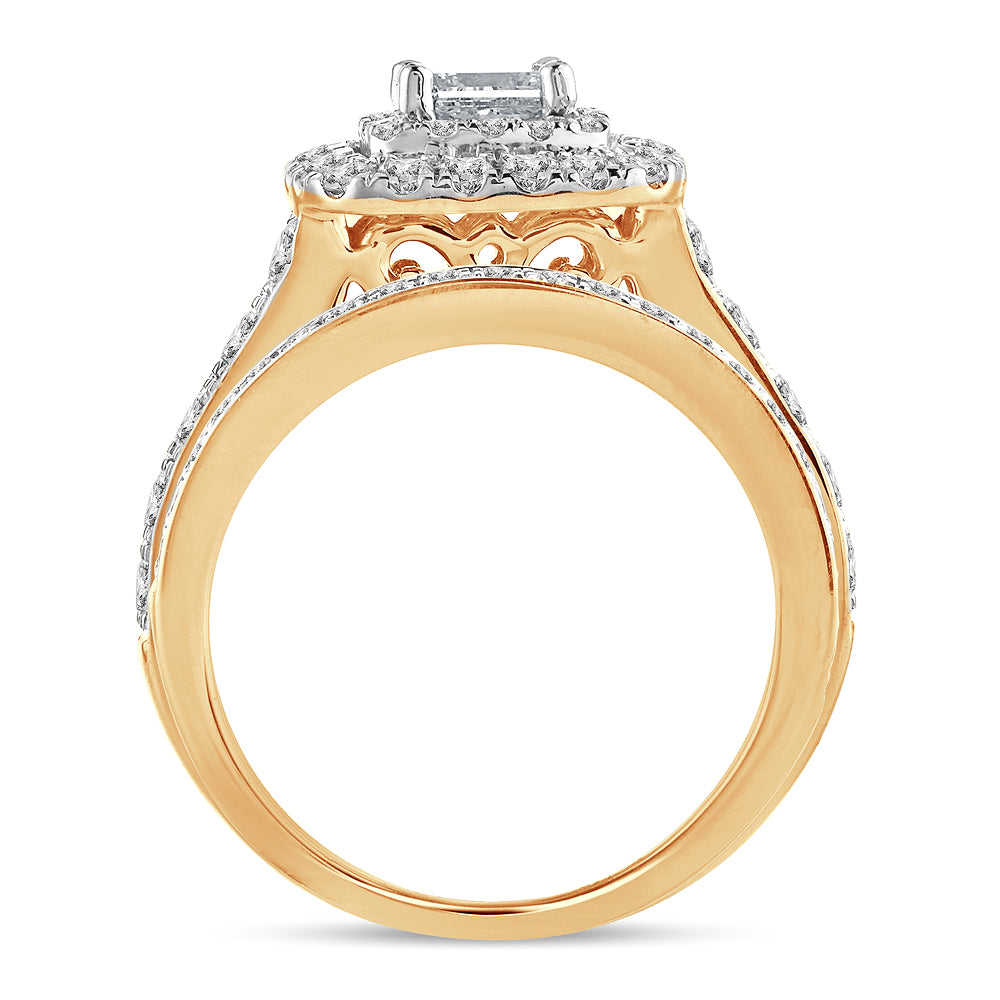 2.02 ct Diamond Bridal Ring in 14K Gold