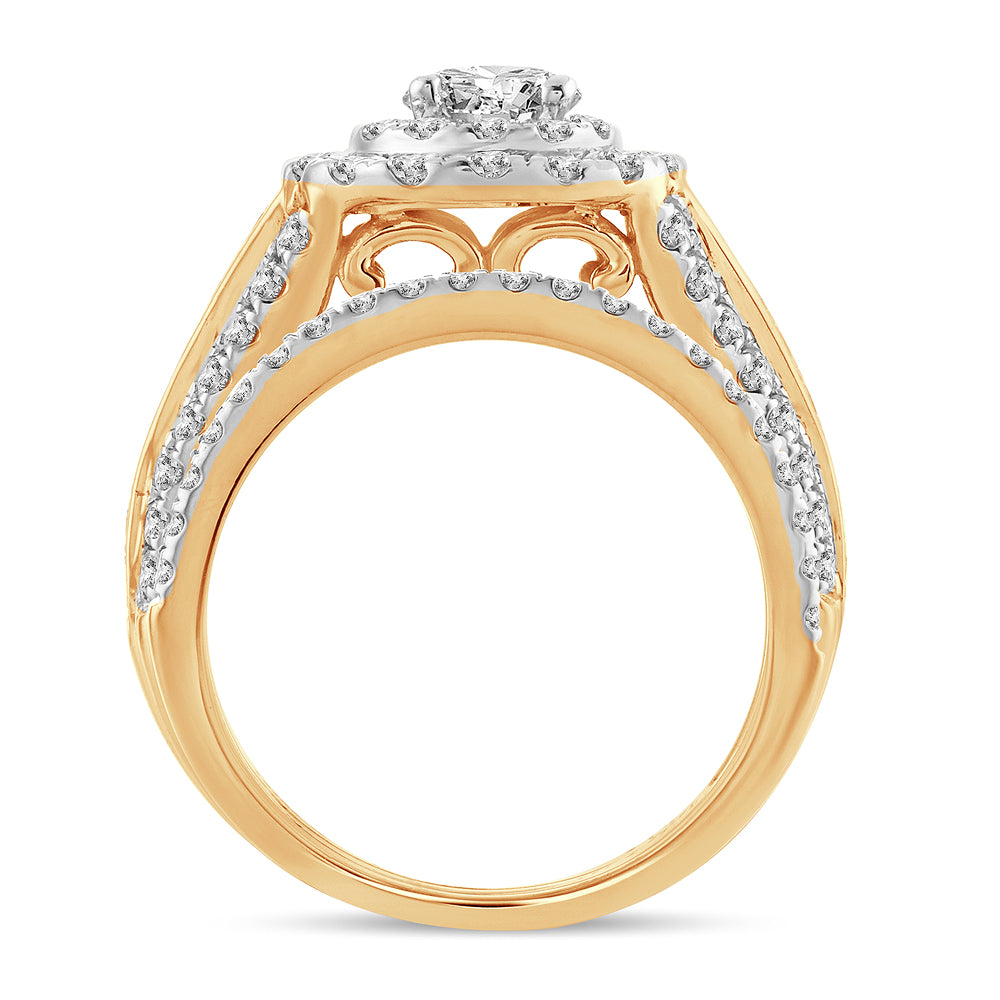 2.00 ct Diamond Bridal Ring in 14K Gold