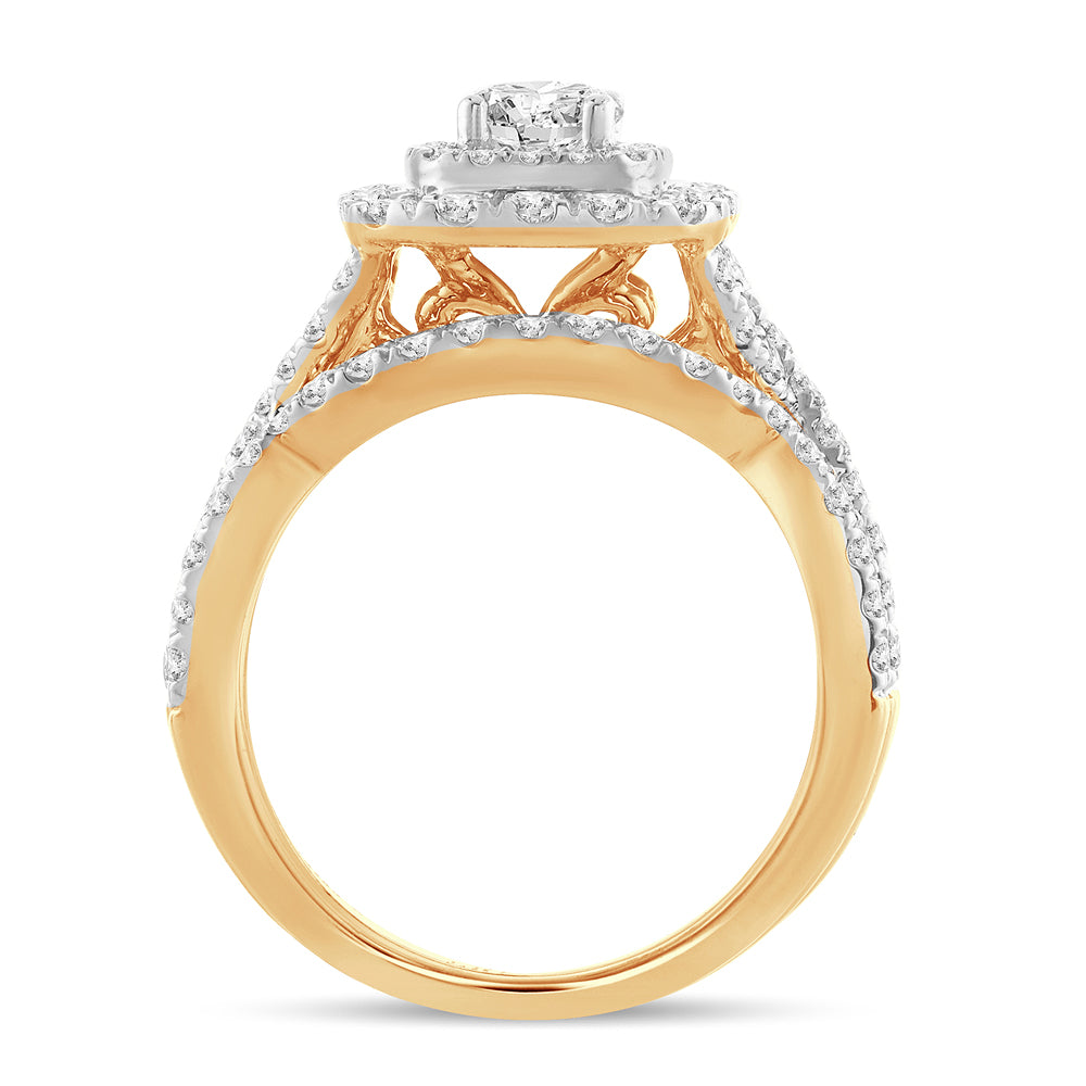 2.00 ct Diamond Bridal Ring in 14K Gold