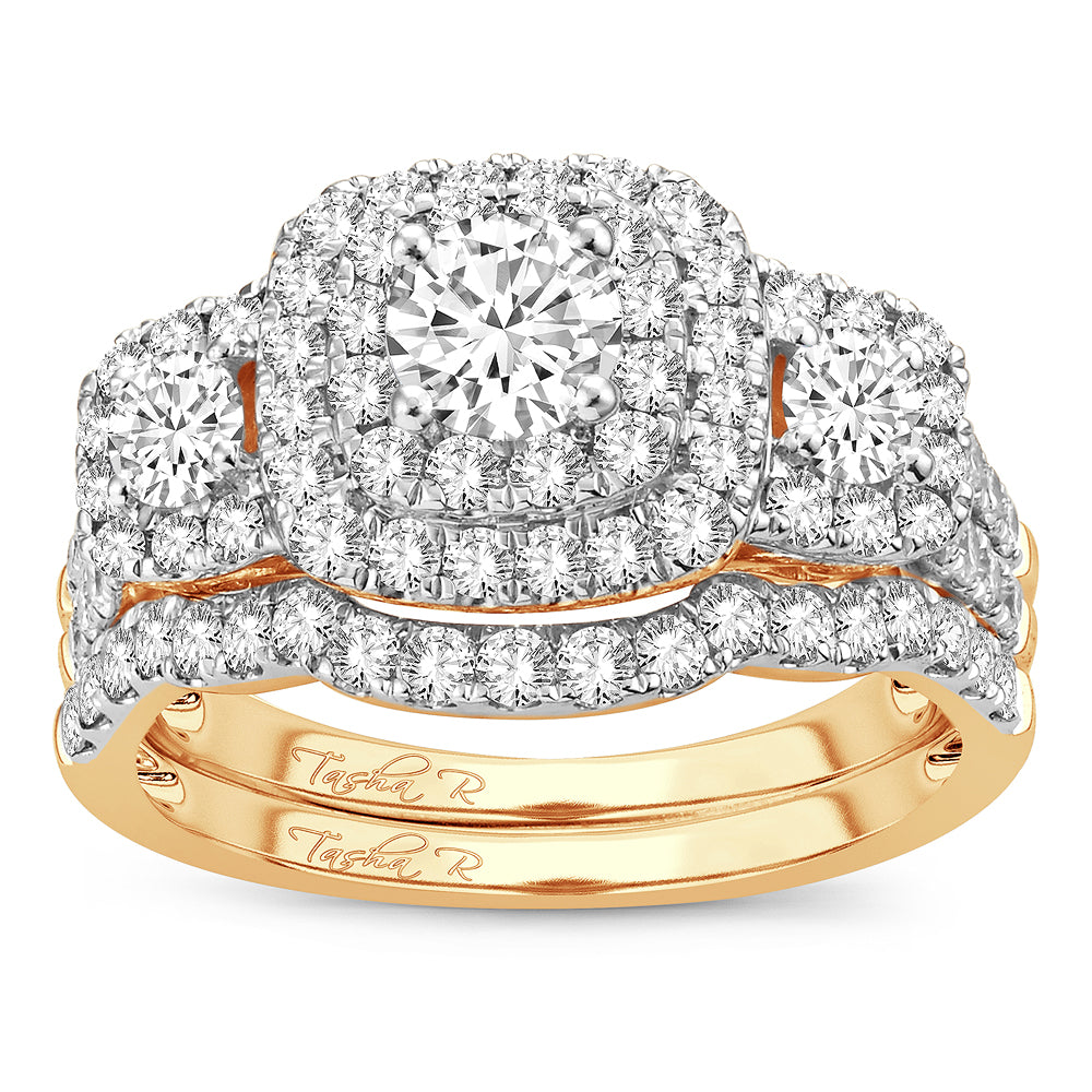 2.00 ct Diamond Bridal Ring in 14K Gold