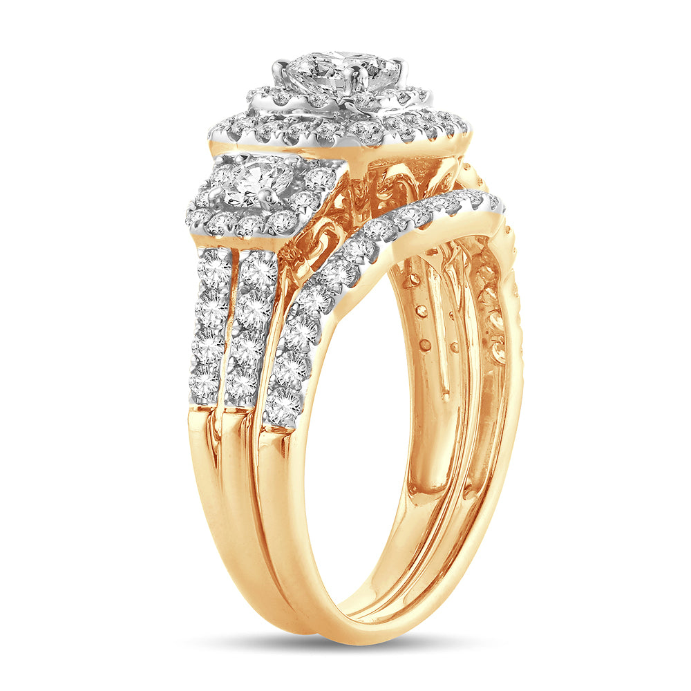 2.00 ct Diamond Bridal Ring in 14K Gold