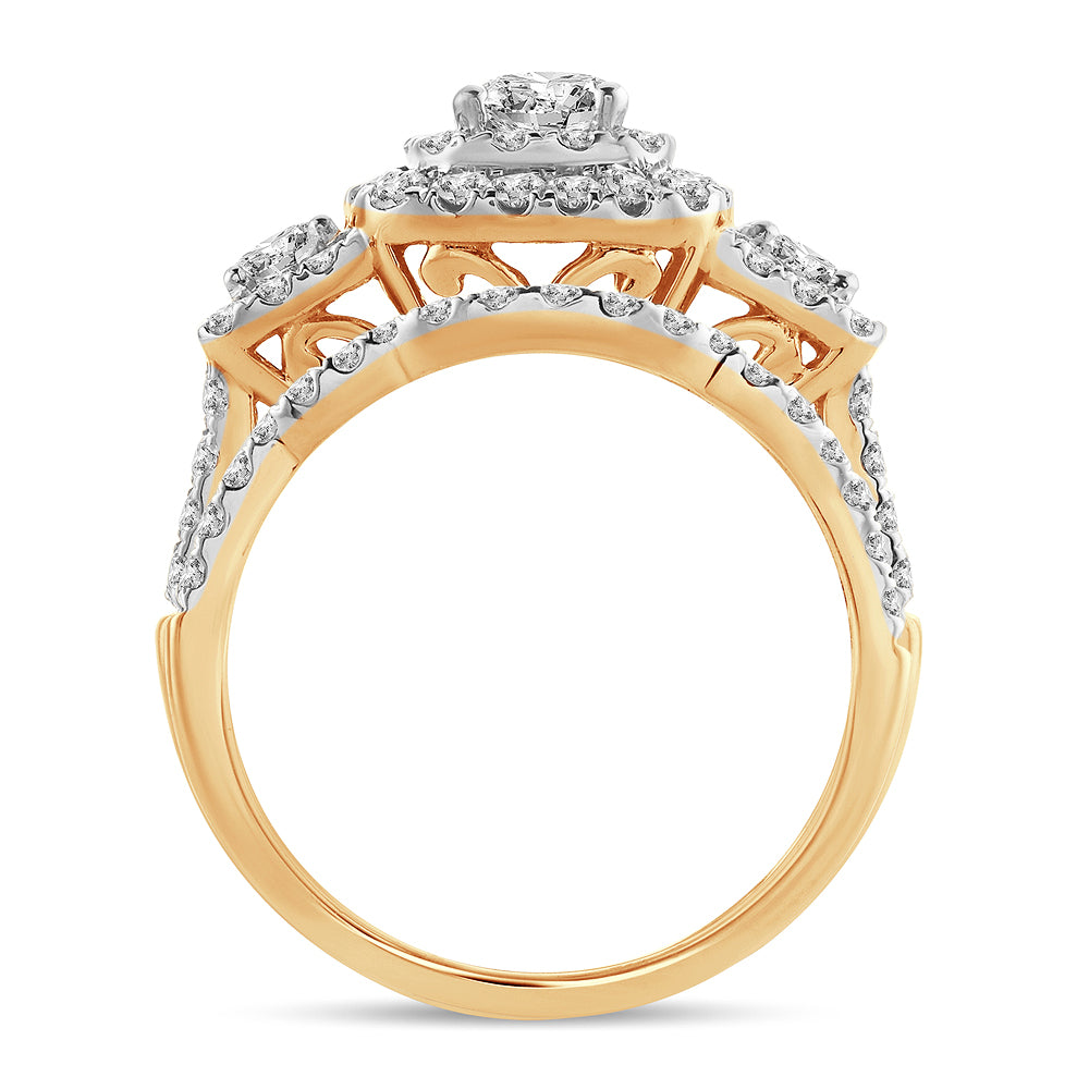2.00 ct Diamond Bridal Ring in 14K Gold