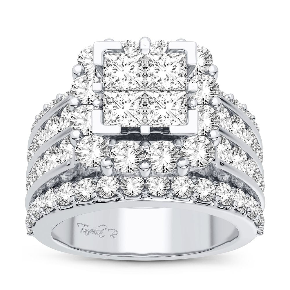 4.00 ct Diamond Bridal Ring in 14K Gold