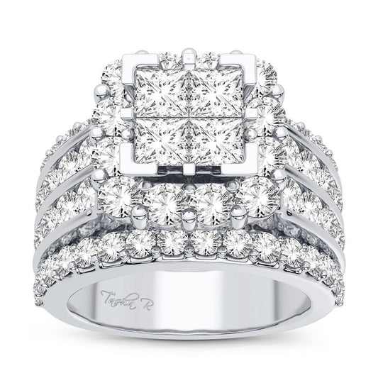 4.00 ct Diamond Bridal Ring in 14K Gold