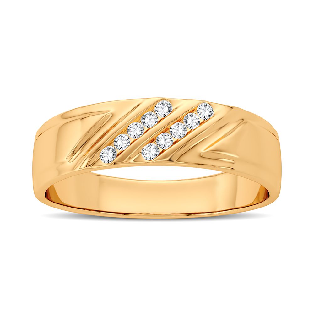 0.10 ct Men's Diamond Band in 14K Gold