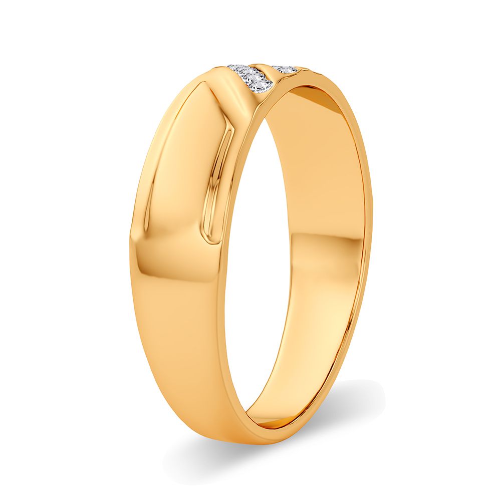 0.10 ct Men's Diamond Band in 14K Gold