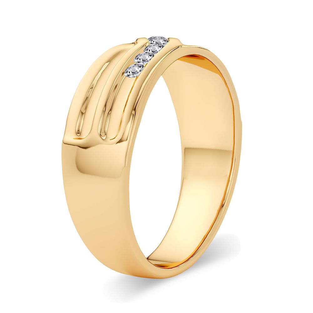 0.15 ct Men's Diamond Band in 14K Gold