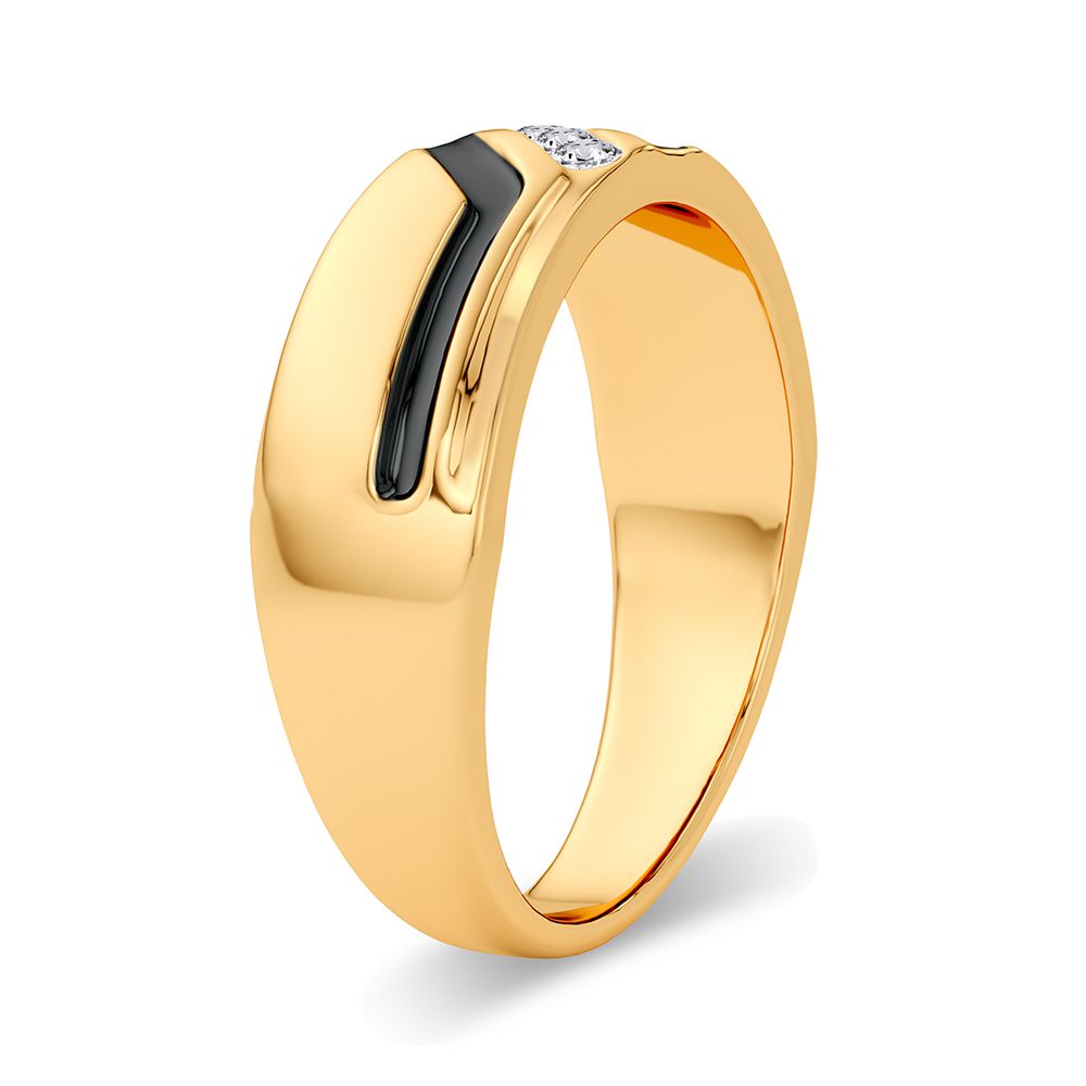 0.10 ct Men's Diamond Band in 14K Gold