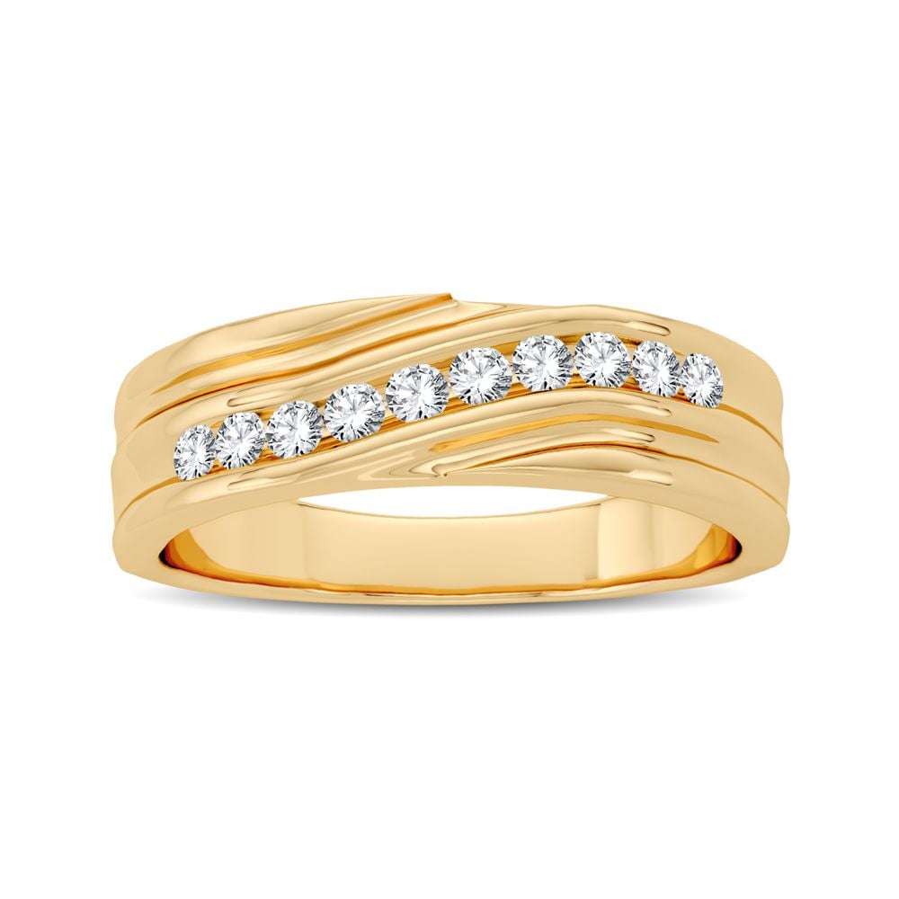 0.25 ct Men's Diamond Band in 14K Gold