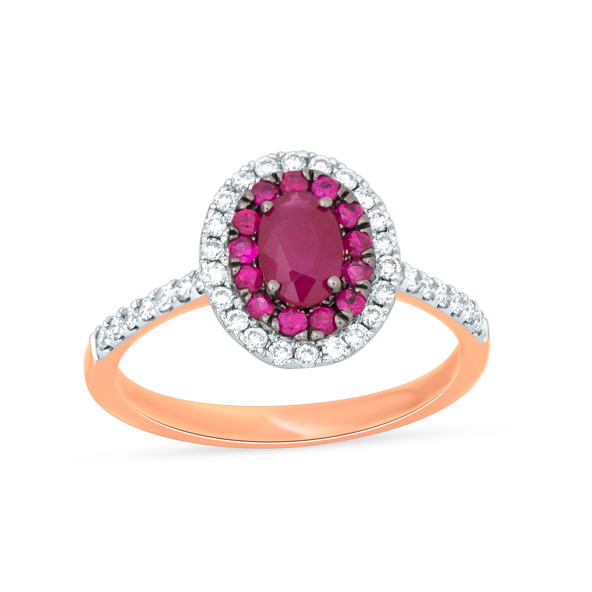 0.28 ct Ruby & Diamond Ring in 14K Gold