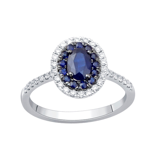 0.27 ct Sapphire & Diamond Ring in 14K Gold