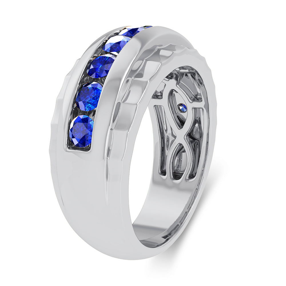 0.25 ct Men's Blue Diamond Band in 10K Gold
