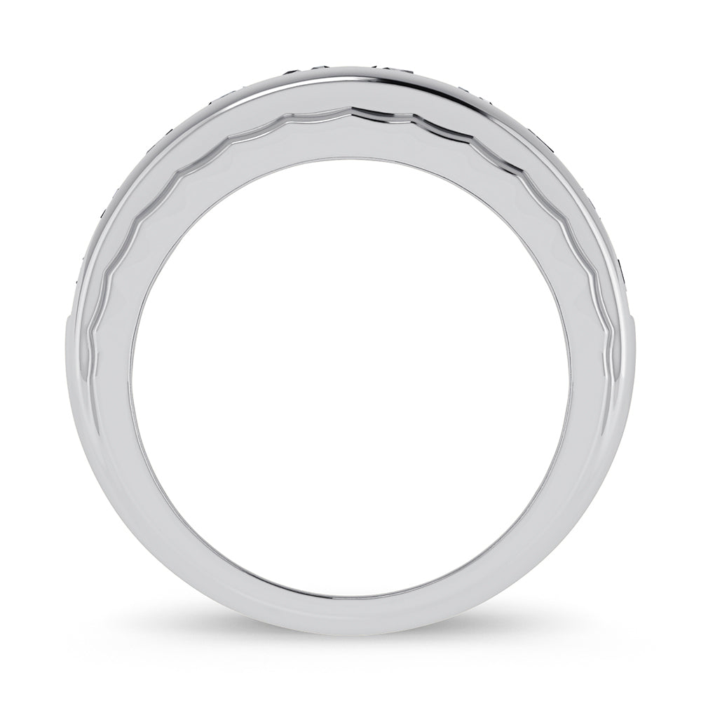 0.25 ct Men's Blue Diamond Band in 10K Gold
