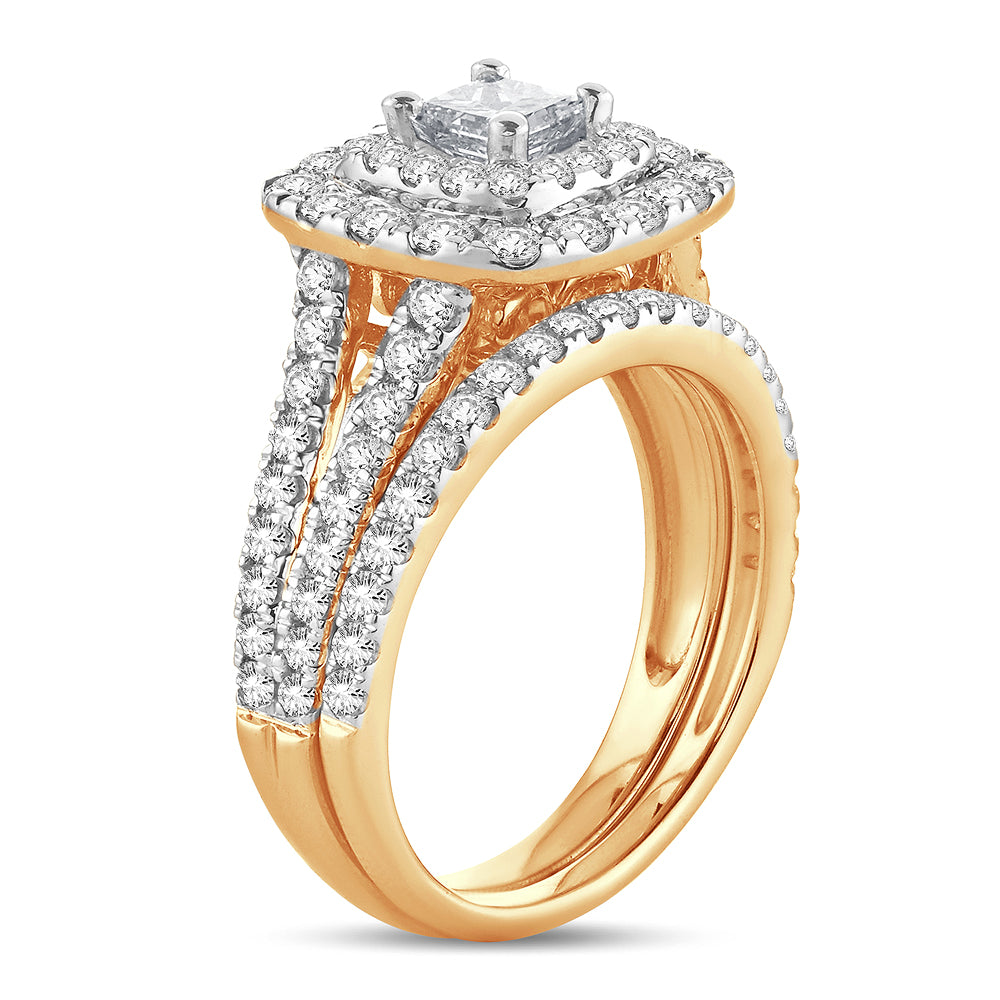2.00 ct Diamond Bridal Ring in 14K Gold