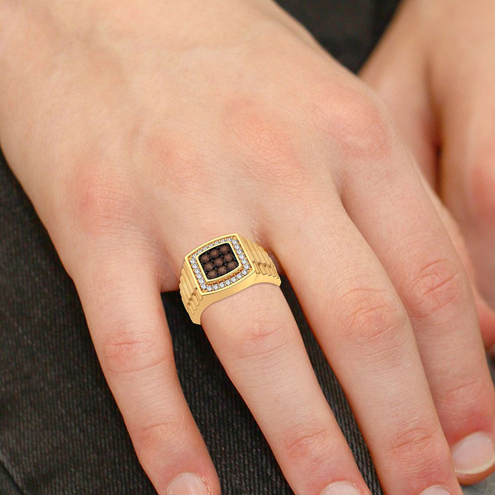 0.75 ct Men's Diamond Ring in 14K Gold
