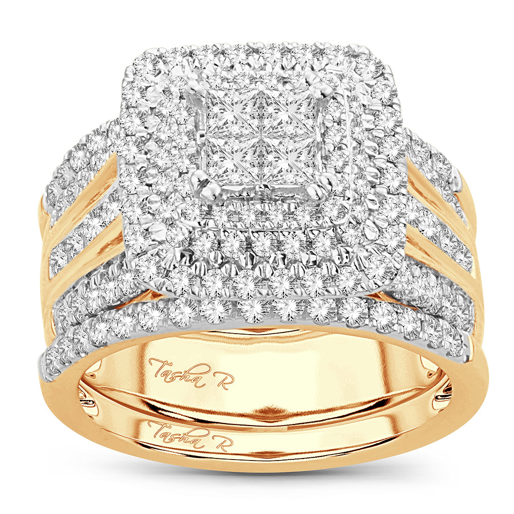 2.01 ct Diamond Bridal Ring in 14K Gold