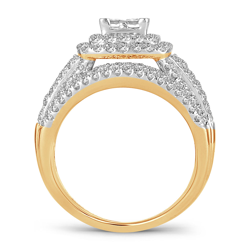 2.02 ct Diamond Bridal Ring in 14K Gold
