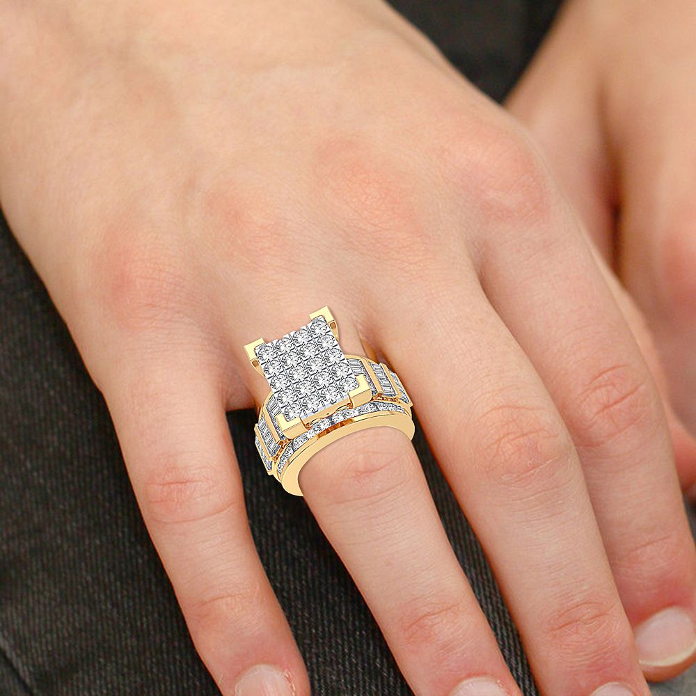 3.00 ct Men's Diamond Ring in 10K Gold