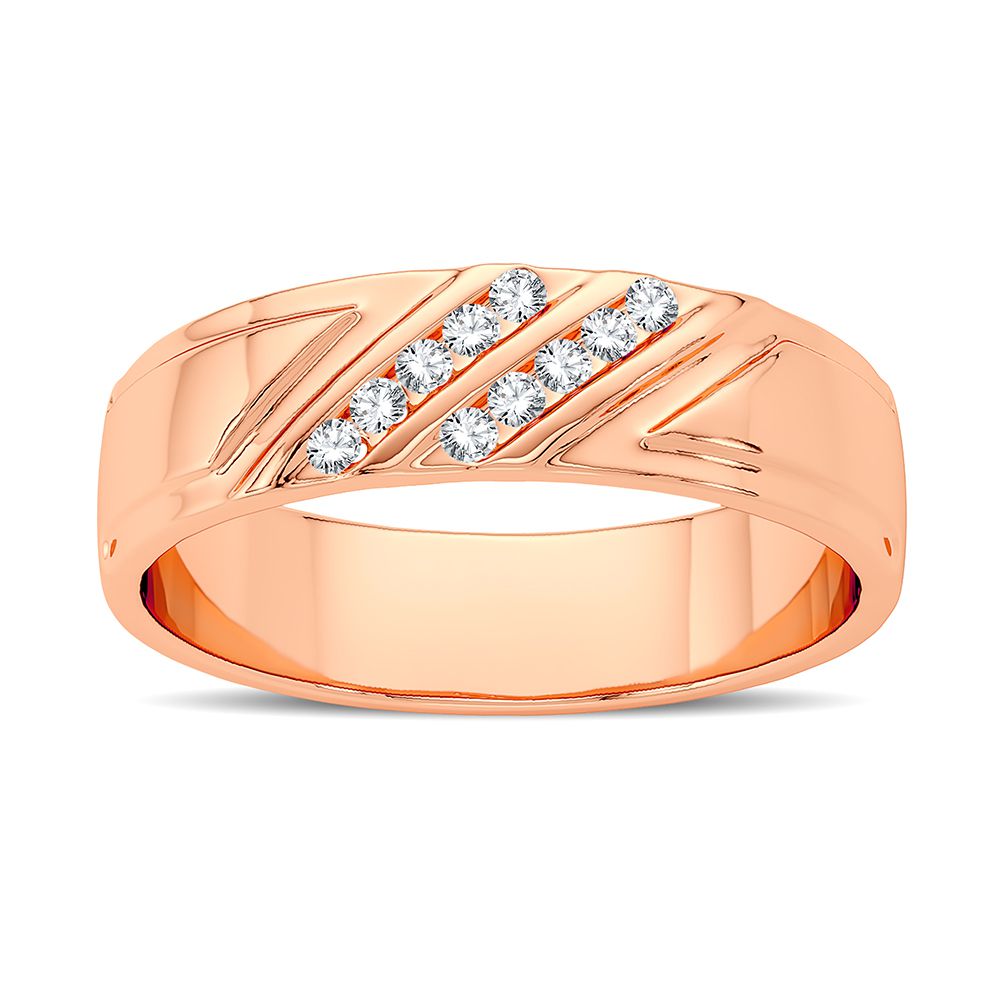 0.10 ct Men's Diamond Band in 14K Gold