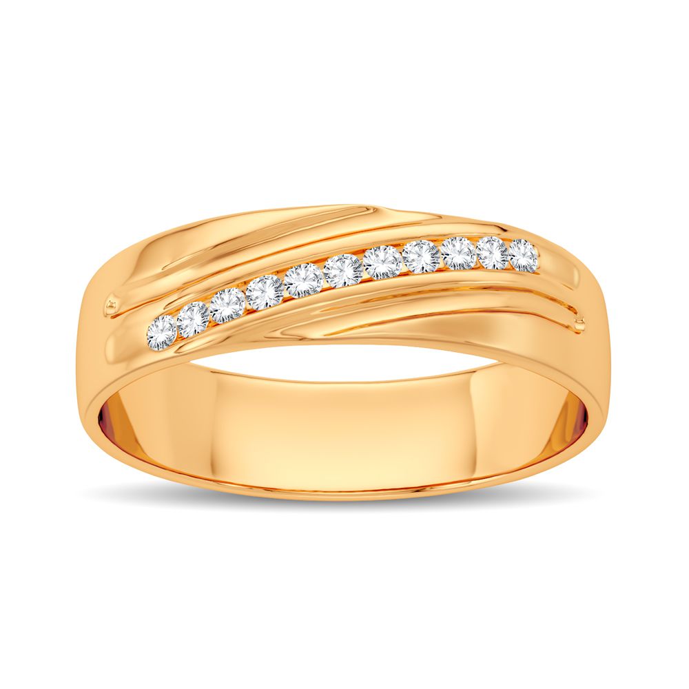 0.11 ct Men's Diamond Band in 14K Gold