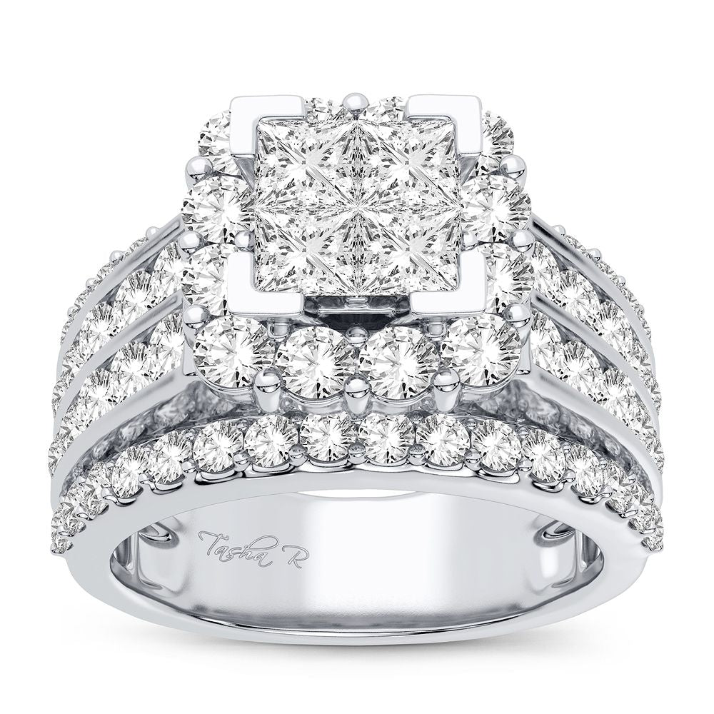 3.00 ct Diamond Bridal Ring in 14K Gold