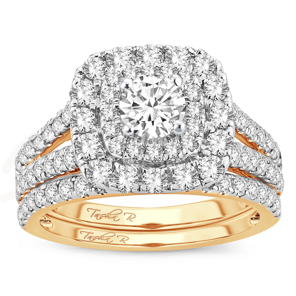 2.00 ct Diamond Bridal Ring in 14K Gold