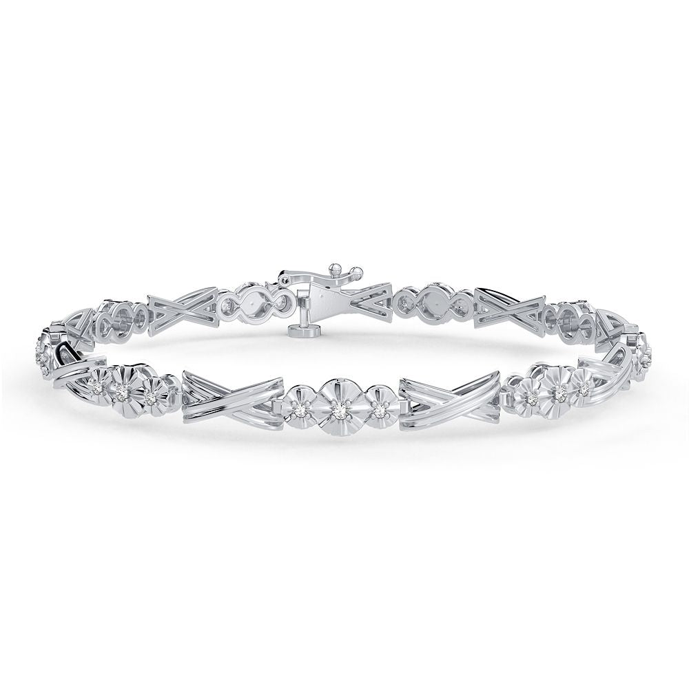 0.14 ct Diamond Bracelet in 10K Gold