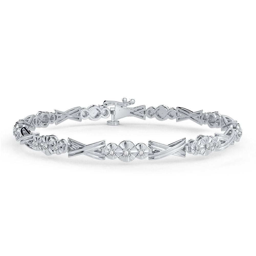 0.14 ct Diamond Bracelet in 14K Gold