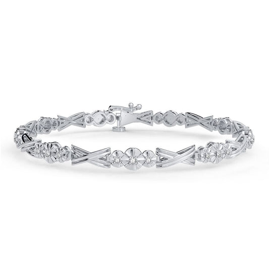 0.14 ct Diamond Bracelet in 14K Gold