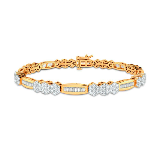 2.75 ct Diamond Bracelet in 14K Gold