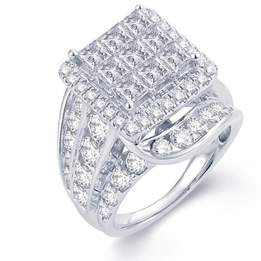 5.00 ct Diamond Bridal Ring in 14K Gold