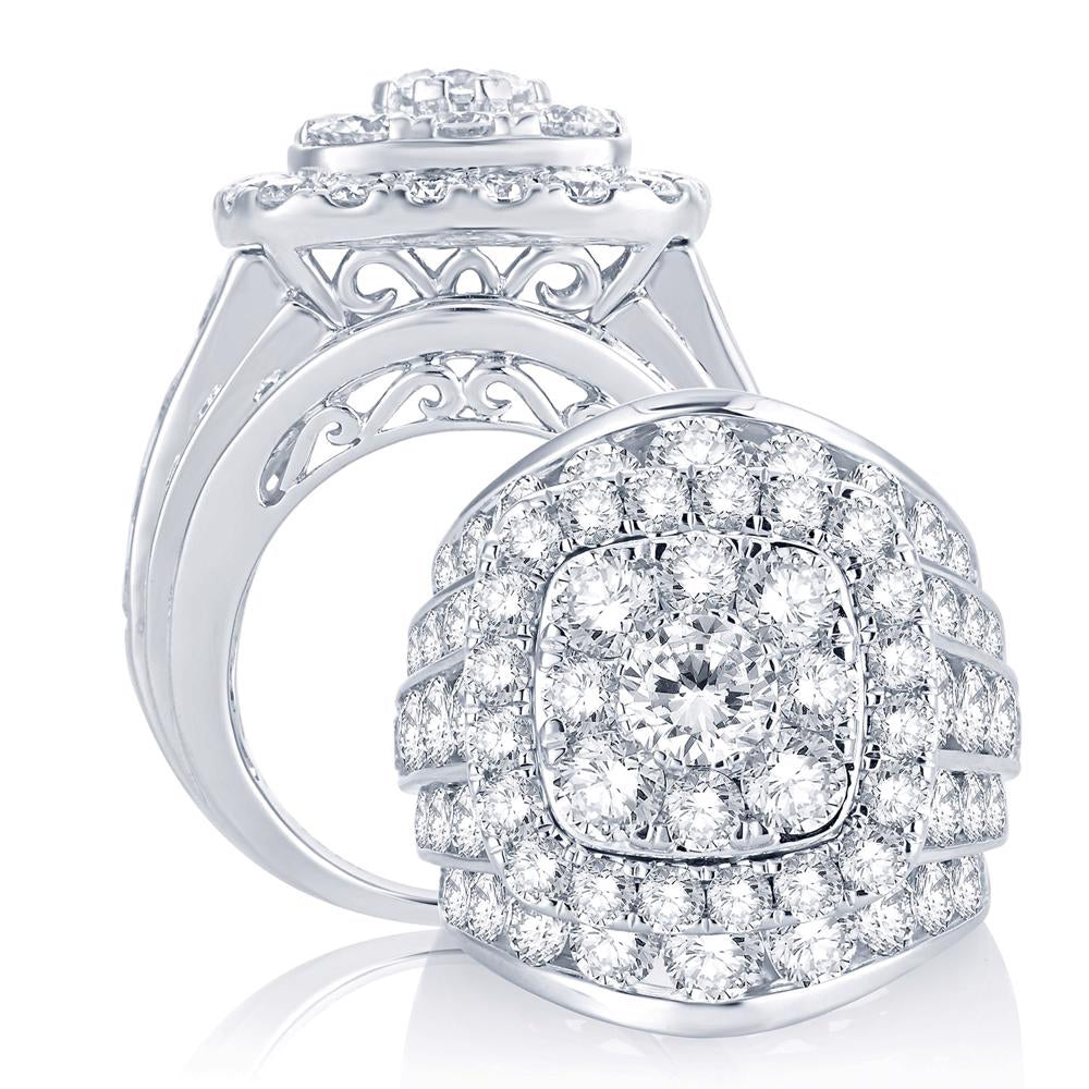 10.00 ct Diamond Bridal Ring in 14K Gold