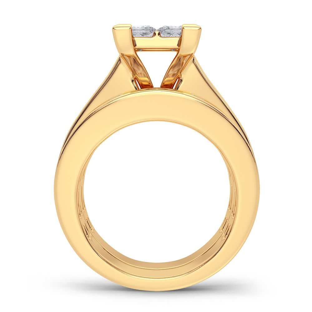 3.02 ct Diamond Bridal Ring in 14K Gold