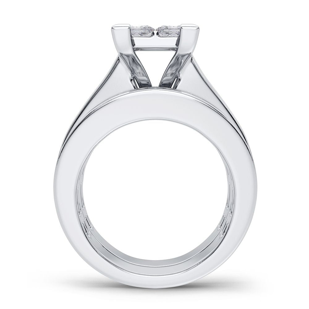 3.02 ct Diamond Bridal Ring in 14K Gold