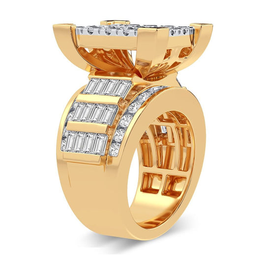 3.90 ct Men's Diamond Ring in 10K Gold