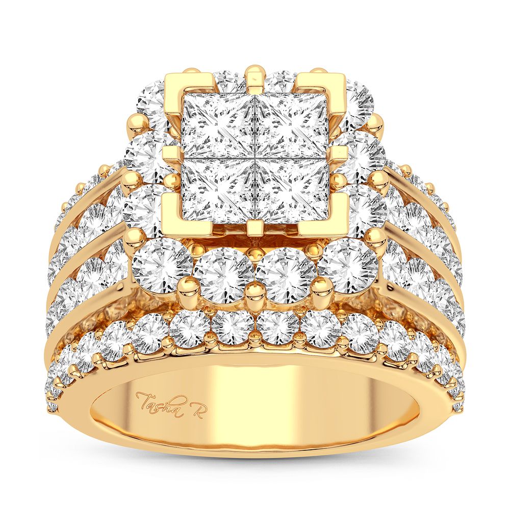 4.00 ct Diamond Bridal Ring in 14K Gold