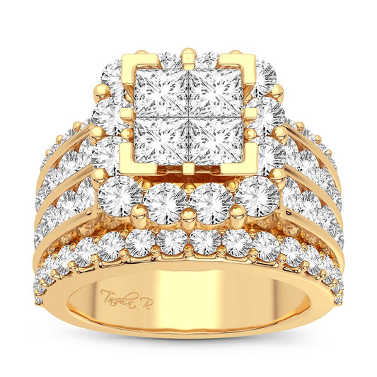 4.00 ct Diamond Bridal Ring in 14K Gold