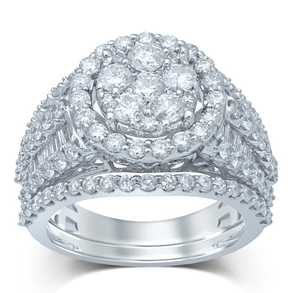 2.63 ct Diamond Bridal Ring in 14K Gold
