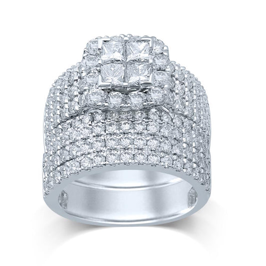 5.10 ct Diamond Bridal Ring in 14K Gold