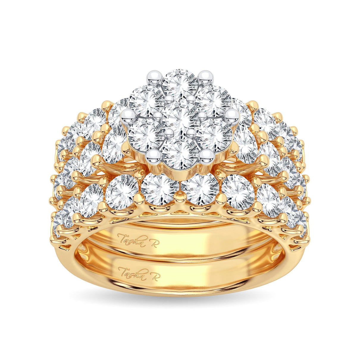 3.00 ct Diamond Bridal Ring in 14K Gold