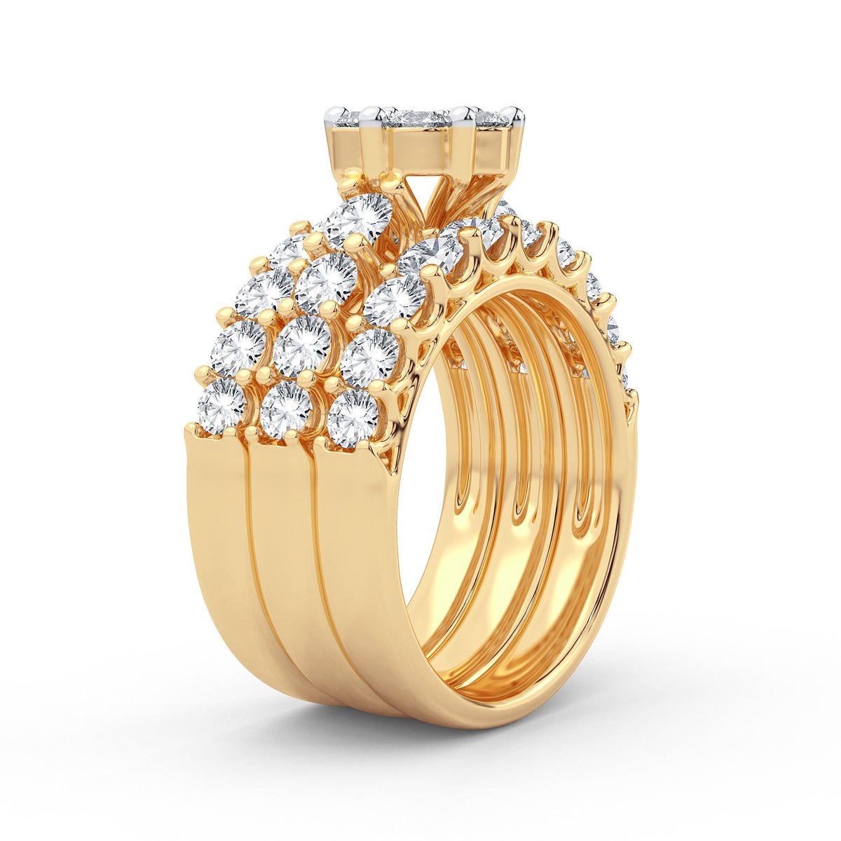 3.00 ct Diamond Bridal Ring in 14K Gold