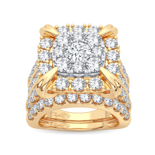 5.25 ct Diamond Bridal Ring in 14K Gold
