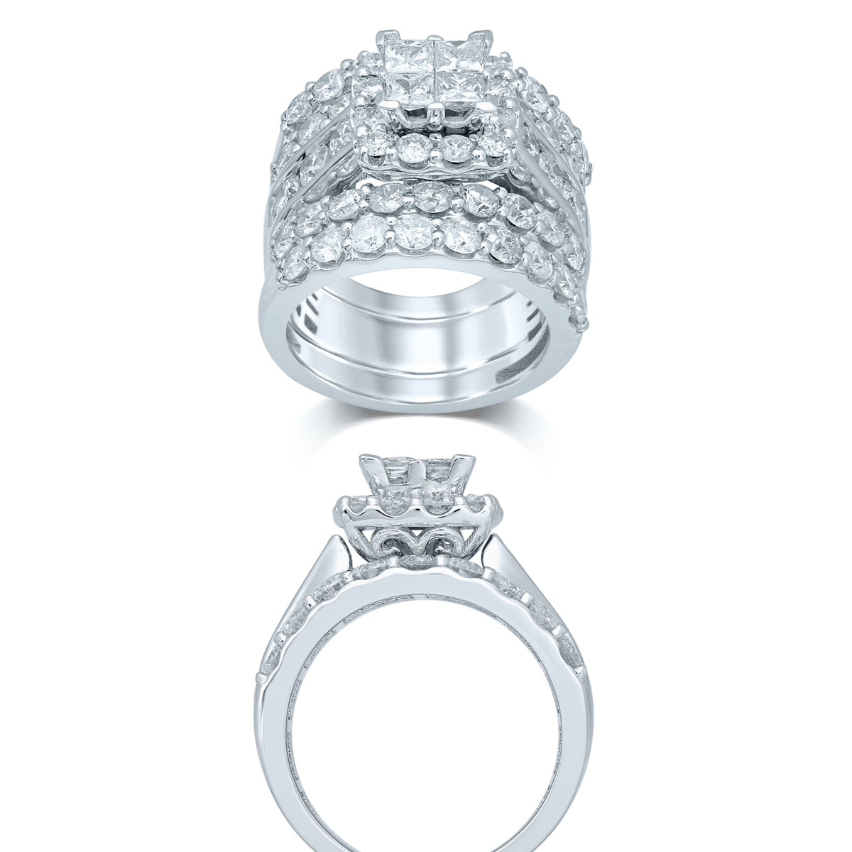 5.00 ct Diamond Bridal Ring in 14K Gold