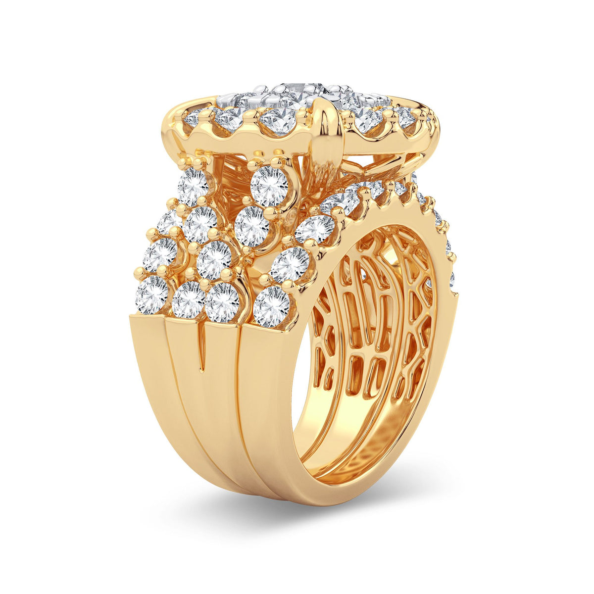 5.00 ct Diamond Bridal Ring in 14K Gold